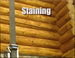  Scotland County, North Carolina Log Home Staining